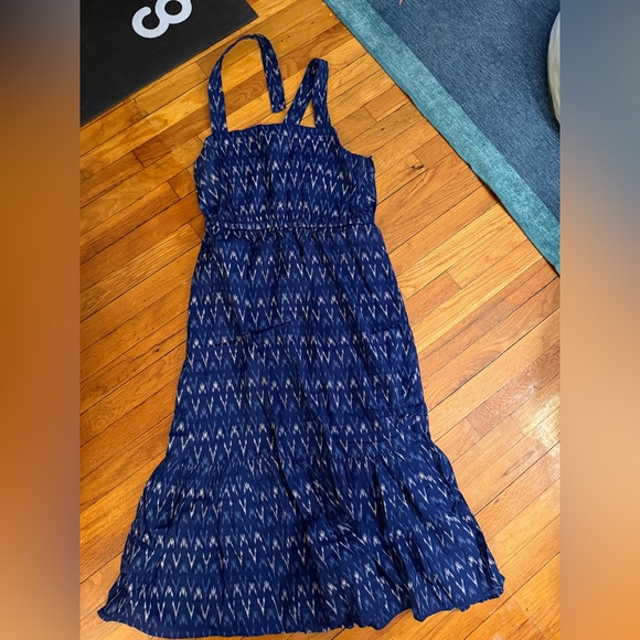 J. Crew Navy and White Patterned Dress - Picture 2 of 6